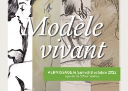 Affiche Vernissage Modèle vivant - octobre 2022